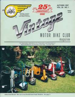 Vol.26 No.1 1997 Vintage Motor Scooter Club Magazine  