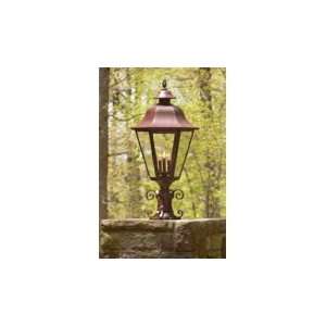   Outdoor Pier Lamp in Landscape Brown with Clear Acrylic Panels glass