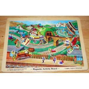    Melissa Doug Magnetic Activity Board   Trains Toys & Games