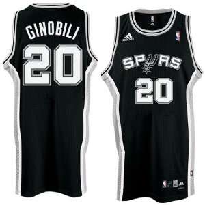 adidas San Antonio Spurs #20 Manu Ginobili Black Road Swingman 