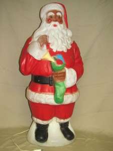 Christmas Blow Mold African American Santa 42in. Tall Nice Outdoor 