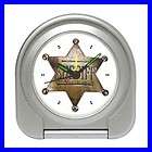 desk clock sheriff badge vintage western cowboy alarm 11828621 