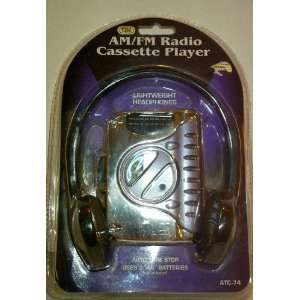  Am/fm Radio Cassette Player w/ Lightweight Headphones 