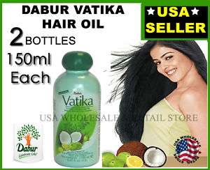 Dabur Vatika Hair Oil Coconut Amla Henna Lemon USA  