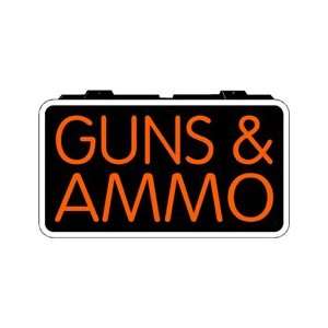  Guns Ammo Backlit Sign 13 x 24