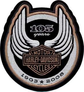HARLEY DAVIDSON 105TH ANNIVERSARY LOGO PATCH *USA MADE*  
