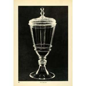  1939 Print Antique 16th 17th Century Glassware Glass Cup 