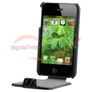   LEATHER FLIP Cover Case Skin FOR Apple iPhone 4 4G 16GB 32GB 4th Gen