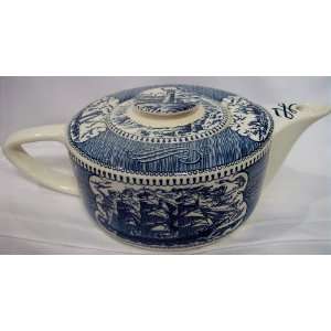    Royal Currier & Ives Scrolled Spout Teapot 