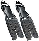 Scubapro Twin Jet Max Open Heel Split Fins, Black   Small (6 8)