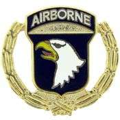 US ARMY 101ST AIRBORNE DIVISION WREATH PIN P15841  