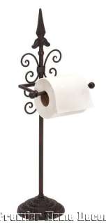 Tuscan Black Arrow Finial Scoll Toilet Paper Holder 24  