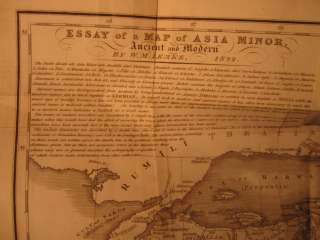 1824 JOURNAL OF A TOUR IN ASIA MINOR W/ MAP  