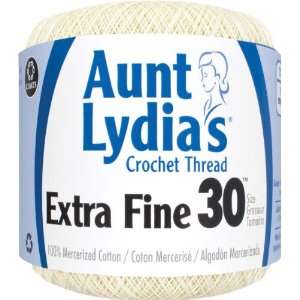  Aunt Lydias Extra Fine Crochet Thread Cream Arts, Crafts 