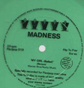 MADNESS my girl 7 1 trk ballad version green flexi disc (flexipop019 