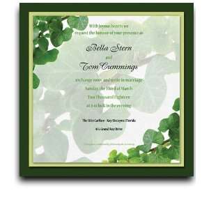  285 Square Wedding Invitations   Green With Envy Office 