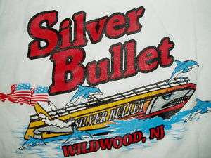 Vtg SILVER BULLET Speed Boat SHIRT Wildwood NJ nwot XL  