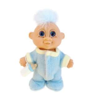   BABY BOY Troll Doll Dressed in Pajamas w/Baby Bottle Toys & Games