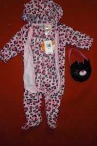 PINK CAT 1 PIECE BABY HALLOWEEN COSTUME 3 6 MONTH NWT  