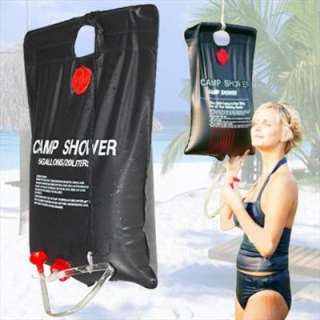 This Camp Shower can be used for water transport, showering, gear 