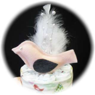 Eco Friendly Modern bird 3 tier Diaper Cake baby shower unique gifts 