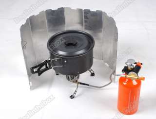   Camping Multi Use Fuel Backpacking Stove Cook Gear With Gas Cartridge
