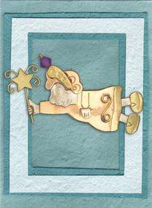 Fairy GODMOTHER Mailable ART Note Card and Pin Brooch Hand Made  
