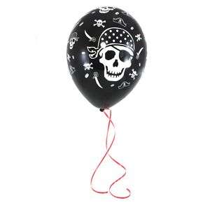 Pirate Party Latex Balloons(12) Skull With Bandana  