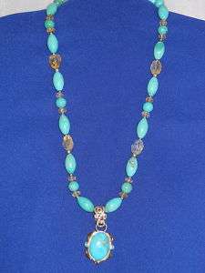 Barse Sterling Silver Turquoise Multi Stone Necklace  
