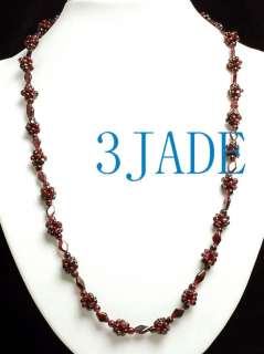 26 Natural Garnet Beads Necklace #41  