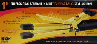 Gold N Hot Straight N Curl Ceramic Styling Iron 2 in 1  