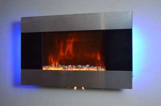 36 Wall Mounted Electric Fireplace Heater Blacklight 1500W, 5200BTUs 