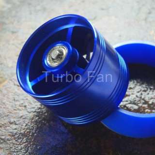   Short Ram Cold Air Intake Turbonator Turbo Fuel Saver Fan Blue  