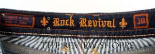 Rock Revival Alanis Boot Cut Jeans RJ8164 9 Dark Acid Wash Blue 30 