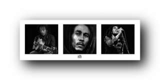 Bob Marley Poster Black White Reggae Rasta Print 12090  