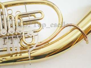 Professional Wagner Tuba Horn Bb/F Gold Brass Pipe Case  