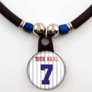   Twins Personalized Baseball Jersey Necklace with Your Name and Number