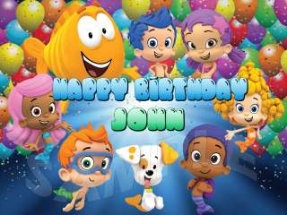 Bubble Guppies Personalized Edible Cake Image Topper Decoration 1/4 