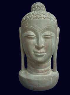 Artistic Buddha Head Hand Carved Stone Statue 6  