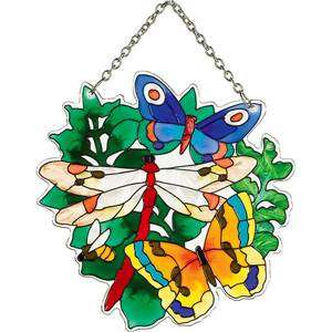 Stained Glass BUTTERFLY & DRAGONFLY Suncatcher  