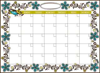 Anya Dry Erase Undated Monthly Calendar  