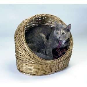 Kitty Wicker Bed &Pillow Small Black Bou 