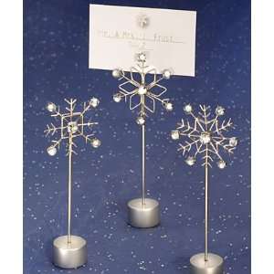Bridal Shower / Wedding Favors  Snowflake Design Place Card Holders 