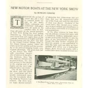  1908 New Motor Boats Yachts At New York Boat Show 