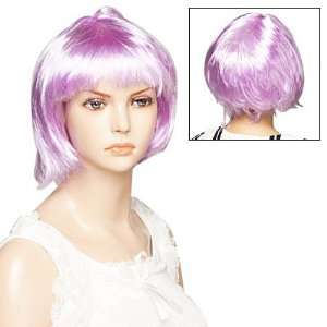   Bob Hairstyle Purple Straight Hair Cosplay Wig