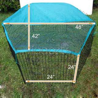 24 Black Exercise Pen Fence Dog Crate Cat Cage Kennel  
