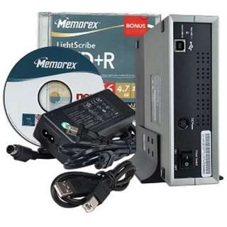 External USB DVD CD BURNER with Nero & LightScribe NEW  