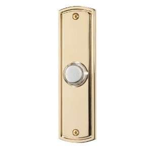   PB61LPB Wired Lighted Door Chime Push Button, Polished Brass Finish