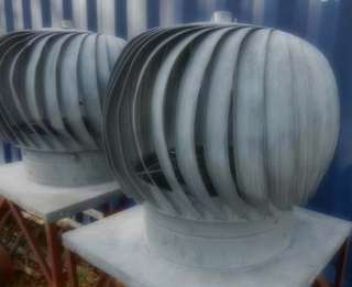   Galvanized Spinning Turbine Roof Vents Refurbished on Custom Stands