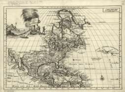 1750 map North & Central America & Caribbean Islands.  